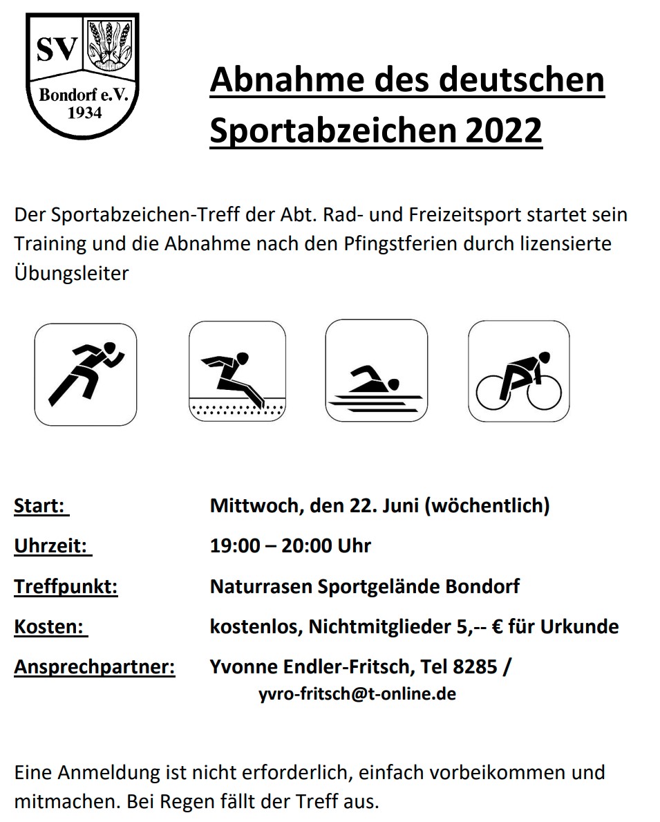 Abnahme Sportabzeichen 2022