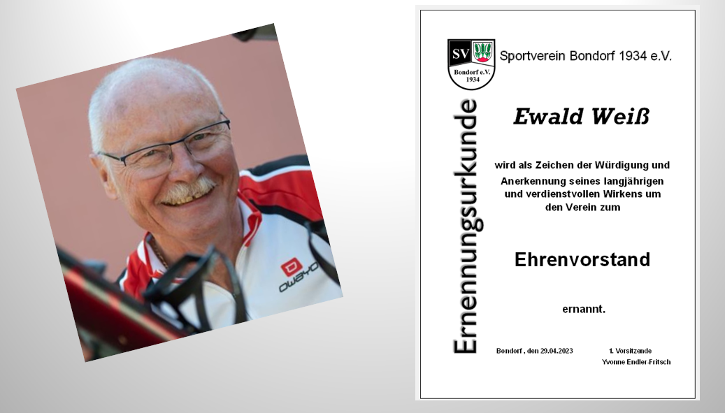 Ehrenvorsitzender Ewald Weiss
